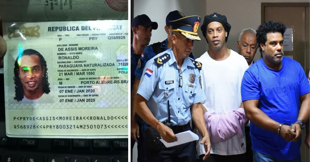 Ronaldinho and his brother were arrested for using fake passports