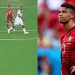 Report on 2014 World Cup, where Cristiano Ronaldo hit a one-man wall after taking a free kick against Germany.