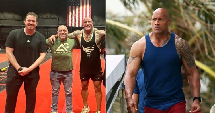 Shane Gillis, Joe Rogan and Dwayne Johnson