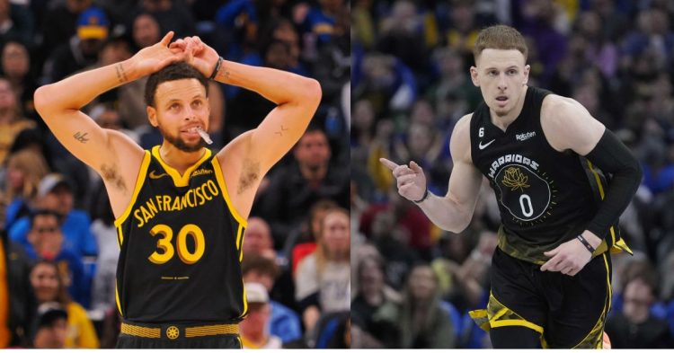 Stephen Curry and Donte DiVincenzo