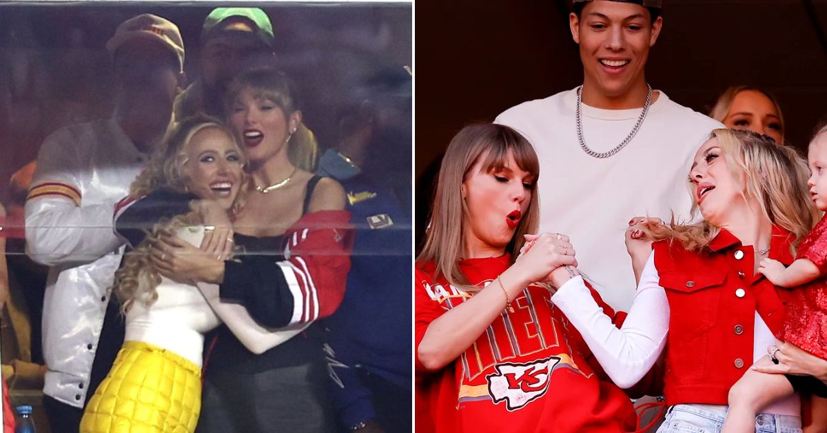 Brittany and Taylor cheering for the Chiefs (Credit: X)