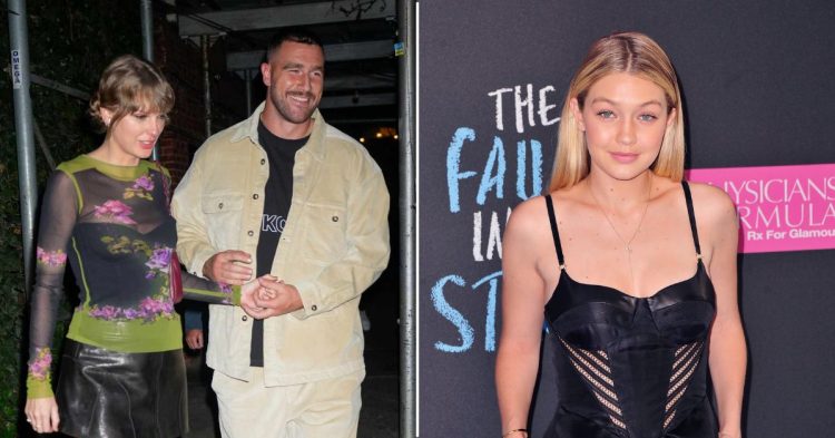 Taylor Swift with Travis Kelce, and Gigi Hadid (Credit: People)
