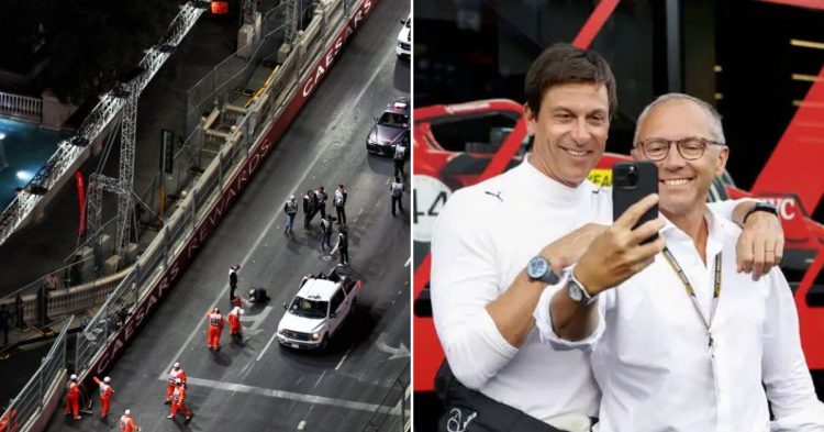 Toto Wolff supports F1 as fans and media criticize the sport for the drain hole incident at the Las Vegas GP. (Credits - IMAGO, Racing News 365)