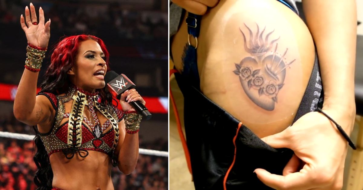 Zelina Vega heart tattoo