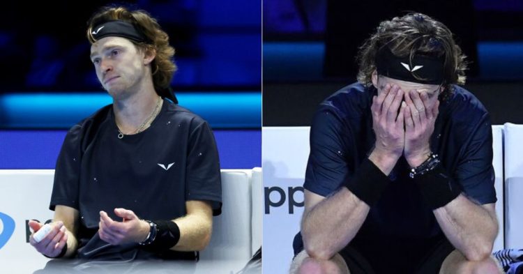 Rublev confessed why he hit himself in the knee (Credits: NY Post, Daily Express)
