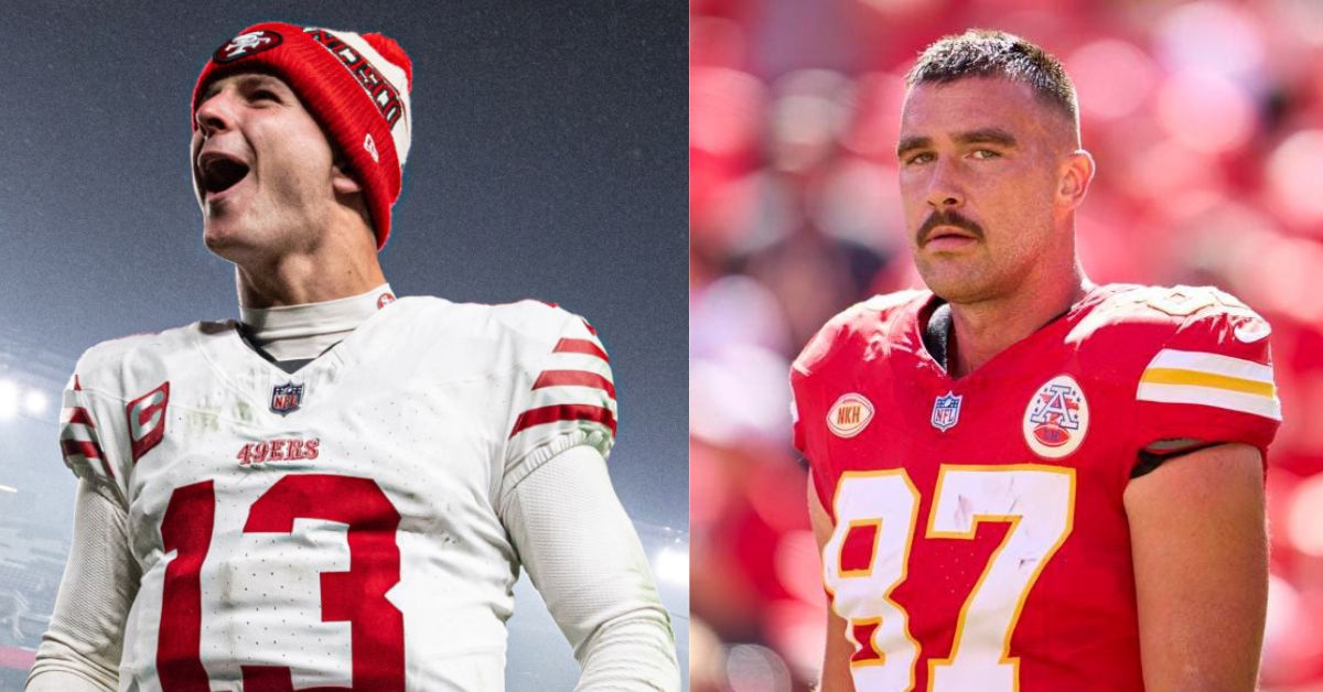 Brock Purdy and Travis Kelce (credits-X)