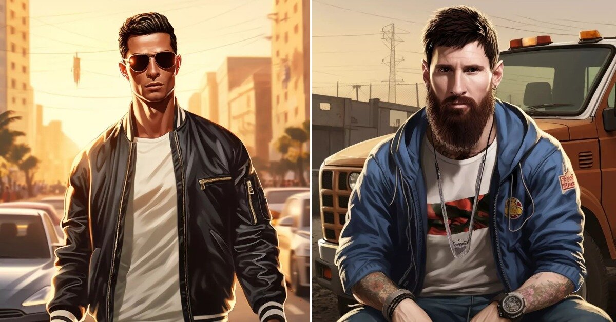 Ícones do futebol no GTA 6: Arte de fã coloca craques como Neymar, Messi e  CR7 no Jogo