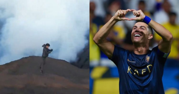 Report on Cristiano Ronaldo as fan performed the 'SIUUU' celebration on an active volcano to win over the internet.