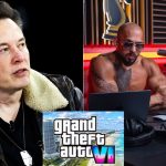 Elon Musk (left) Andrew Tate and Tristan Tate (right) comment on GTA 6