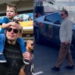 Elon Musk with his son (left), Cyberbeast at the United States Grand Prix (right) (Credits- People, Marca.com)
