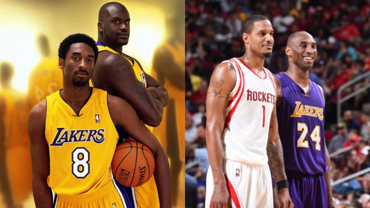 Kobe Bryant, Shaquille O'Neal, and Trevor Ariza