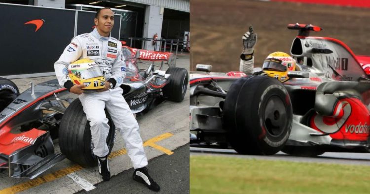 Lewis Hamilton (left, right) (Credits- Reddit, F1)