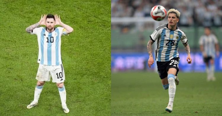 Lionel Messi and Alejandro Garnacho