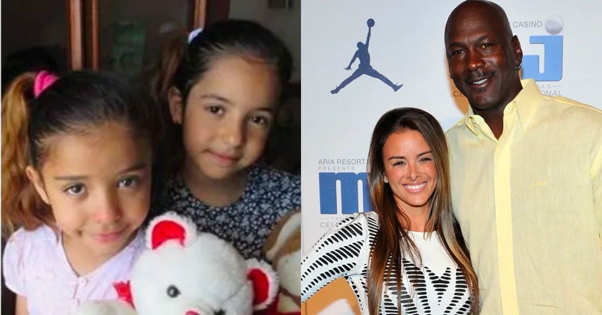 Michael-Jordan-Yvette-Prieto-and-twin-daughters