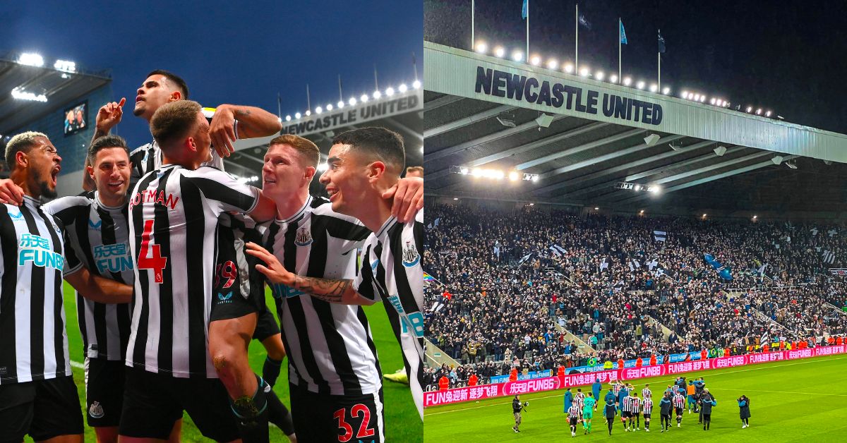 Newcastle United players and fans