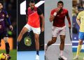Nick Kyrgios, Novak Djokovic, Cristiano Ronaldo, Lionel Messi