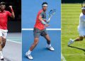 Novak Djokovic, Rafael Nadal and Roger Federer. (Credits- Clive Brunskill/ Lluis Gene, Martin Sidorjak, Tennis World)