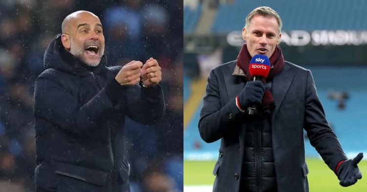 Report on Jamie Carragher as the Liverpool legend clap back at Pep Guardiola for his Premier League remarks.