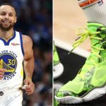 Stephen Curry and Curry Spawn FloTro shoe (Credits: Getty Images and X)