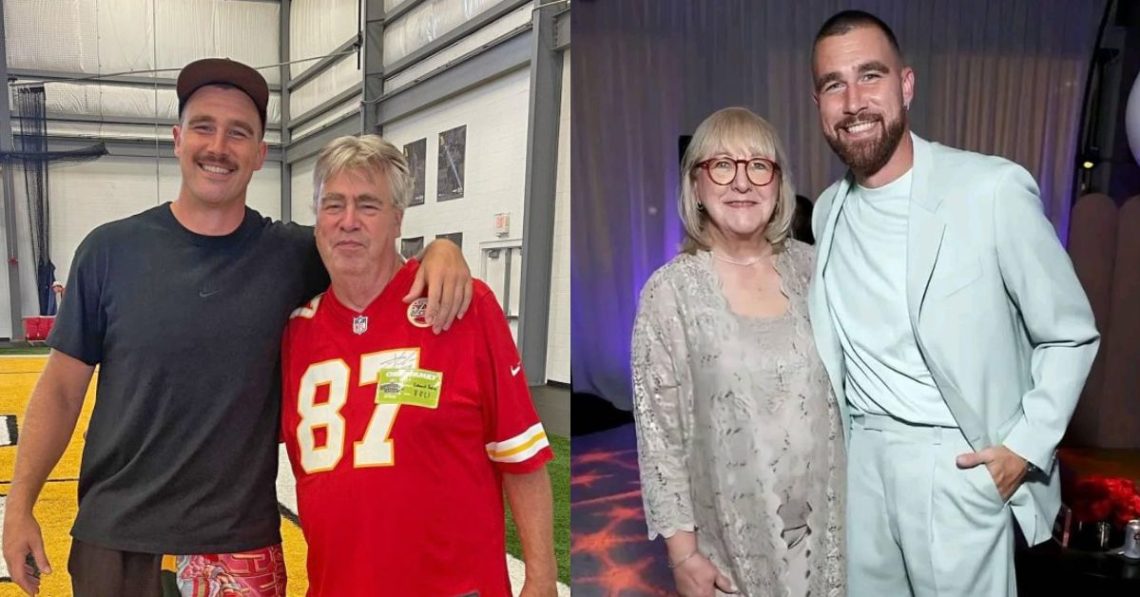 Travis Kelce and family (credits-X)