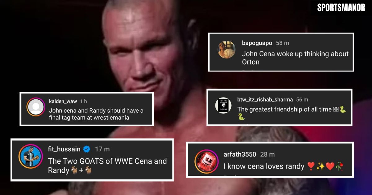 fans react to John Cena's post for Randy Orton